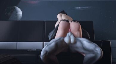 May the Force be with you as Rey Skywalker bangs her way through a galaxy of hot intergalactic action with her sexy alien lover