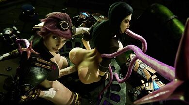 Sexy Futanari Caitlyn Gets Ravaged By Tentacle Monsters In Doggy Style Position