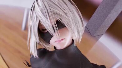 Sexy Android Girlfriend - Yorha 2B in a steamy hentai PORN video!