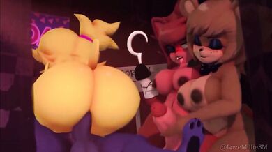 Mom and Daughter Play with Futa Bonnie and Foxy