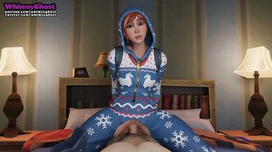 Getting Buck Wild in a Onesie while Riding Cowgirl Style