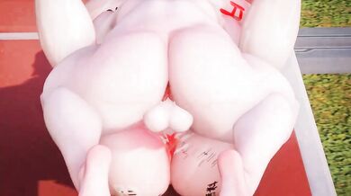 Watch me squirt like a fountain as I take on three big cocks at once in this hot hentai porn video!