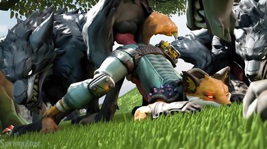 'Fennec Fox Gets Double Penetrated by Two Packs of Wild Wolves!'