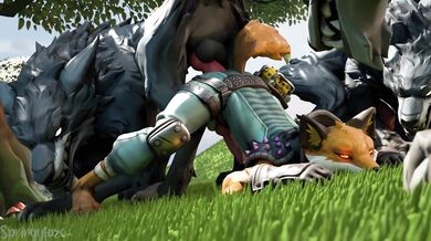 'Fennec Fox Gets Double Penetrated by Two Packs of Wild Wolves!'