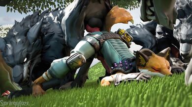 'Fennec Fox Gets Double Penetrated by Two Packs of Wild Wolves!'