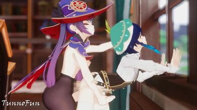"Mona sinks her teeth into Venti [Tunnel of Fun]!"