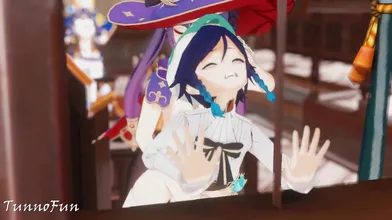 "Mona sinks her teeth into Venti [Tunnel of Fun]!"