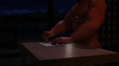 "A young and beautiful nun, dressed in a sexy monk outfit, is having intense sex with several men at the same time, while her superior watches."
