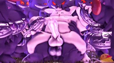 'Clefairy is caught in the dark forest by a group of Gengar, and gets fucked in every hole until her body aches with pleasure!'