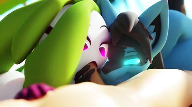 "Sunny Day on the Beach with Lucario and Tsareena [Xazter3D]"