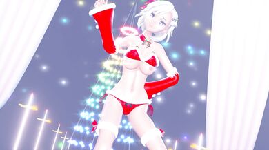 "Watch as Rin, Miku and Mitsu engage in a snowy three-way!"