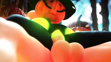 'Sexy young lady gets her pussy pumped and filled with pumpkin pie'.