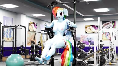 "Rainbow Dash's Fitness Obsession: A Workout Gym Romp"