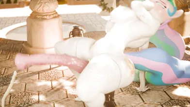 'Princess Celestia Sits on a Dildo, Riding it with Passionate Ecstasy'