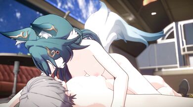 "The Mighty Dragon and the Seductive Fox's Lustful Encounter"