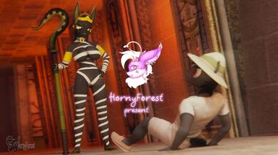 "Wild and Wicked in the Woods with Anubis, by Horny Forest"