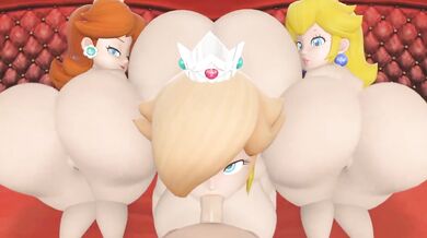 "Mario and the Princesses of the Mushroom Kingdom Engage in Hot and Thick Action"