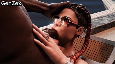 The Big Black Cock Sucked by a Wolf-like Woman or Wolf-like Woman Sucks a Huge Black Penis Your pick!