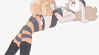 A Furry Futa and a Cheeky Rabbit Enjoying an Onahole Toy