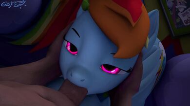Rainbow Dash Gets Fucked in the Mouth by Dark God of Fury