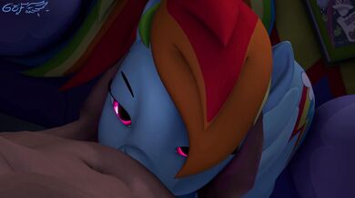 Rainbow Dash Gets Fucked in the Mouth by Dark God of Fury