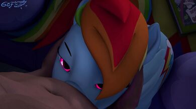 Rainbow Dash Gets Fucked in the Mouth by Dark God of Fury