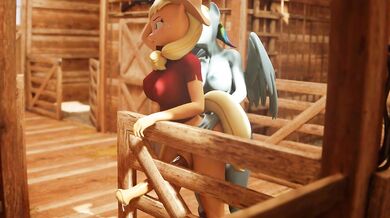 Rewritten as: Dash and Applejack Stand in a Barn for an Erotic Rendezvous