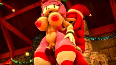 Hentai Santa Claus Gives Amy and Knuckles a Christmas Wrecking Ball [Wecltor]