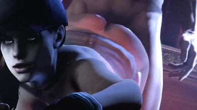 Rewritten as: Jill Valentine, a sexy police officer, gets doggy style fucked in this tasty textures hentai porn video