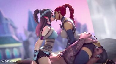 The Lusty Lotus Blossom and the Stealthy Shimmy: Cassie X Ying X Hanzo - Wanksysfm