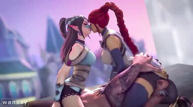 The Lusty Lotus Blossom and the Stealthy Shimmy: Cassie X Ying X Hanzo - Wanksysfm