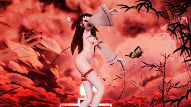 [Krag] Hentai Porn: Reimu Tougen and Renka Strip Dance