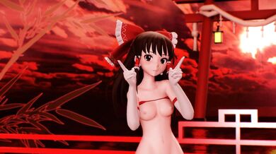 [Krag] Hentai Porn: Reimu Tougen and Renka Strip Dance