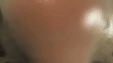 A big-titted bimbo is having her pussy eaten by a hairy beast, and shes loving every second of it!