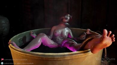 Tentacle Trap: Triss Merigold Caught and Deepthroated by Unseen Forces