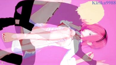 In the land of One Piece, Reiju takes charge and fucks Sanji hard on their pirate ship