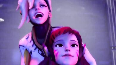 Blindfolded Bondage Fucking with Dva and Mercy