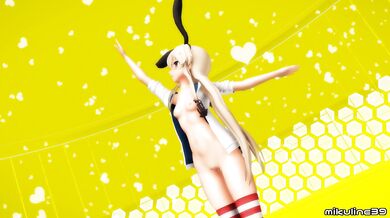 Reeling in the Big Catch with Shimakaze and Deep Blue Town - MMD R18 Mikuline39