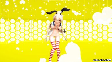 Reeling in the Big Catch with Shimakaze and Deep Blue Town - MMD R18 Mikuline39