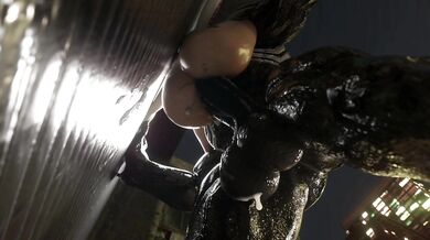 Wow! Gwen, you look amazing in that sexy venom suit! Let me help you take it off