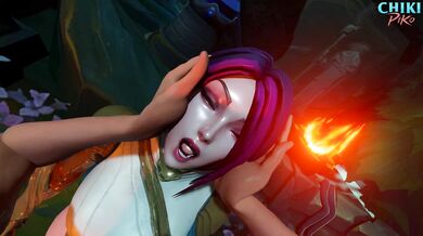Living the Dream with League of Legends Hentai: Fiora Kissing You!
