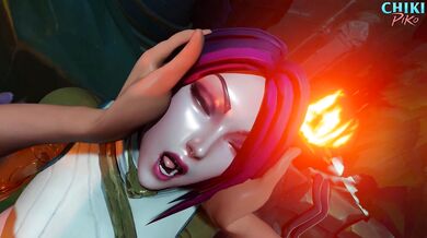 Living the Dream with League of Legends Hentai: Fiora Kissing You!