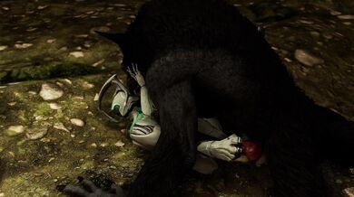 Male Lizard Sucks Breasts in Nightmare