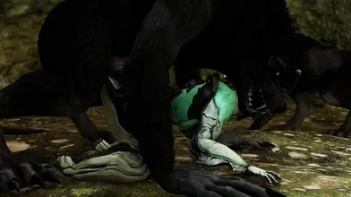 Male Lizard Sucks Breasts in Nightmare