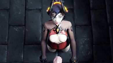 Gloryhole Sex with Two Women and a Mysterious Third Participant Played Backwards Tiaz the Robot