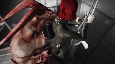 Sexy Female Dragonborn in a Latex Catsuit - Skyrim Hentai Porn