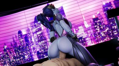 Cyber Widow Jumps into Futuristic Sex