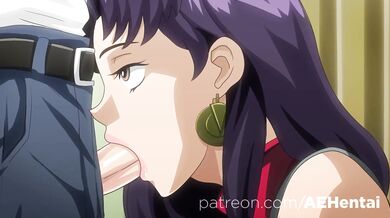 Watch as Misato and her new roommate, Asuka, engage in a steamy lesbian romp!