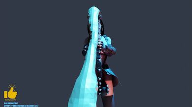 As Tifa rides her stallion, she cant help but fondle her massive horsecock, moaning with pleasure as it fills her hand