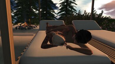 The beach was hot, especially with all the lesbians frolicking around